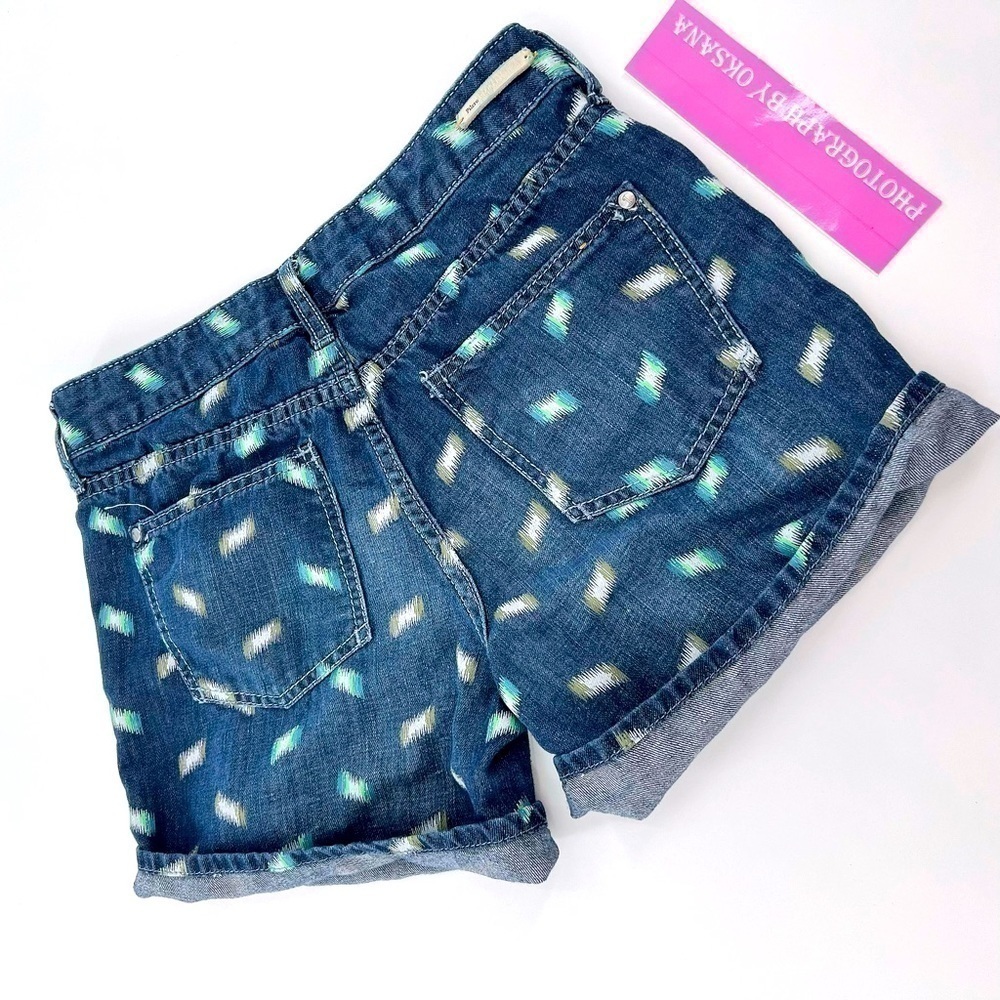ANTHROPOLOGIE Pilcro Stet Ikat Print Denim Shorts Size 27 - Picture 11 of 12
